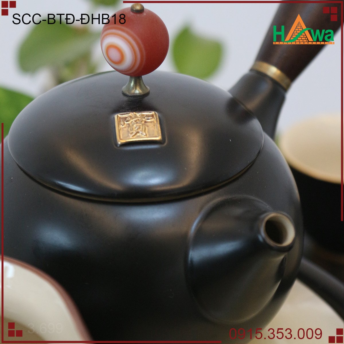 Bộ trà đạo đen huyền bí 18 món (SCC-BTĐ-ĐHB18)