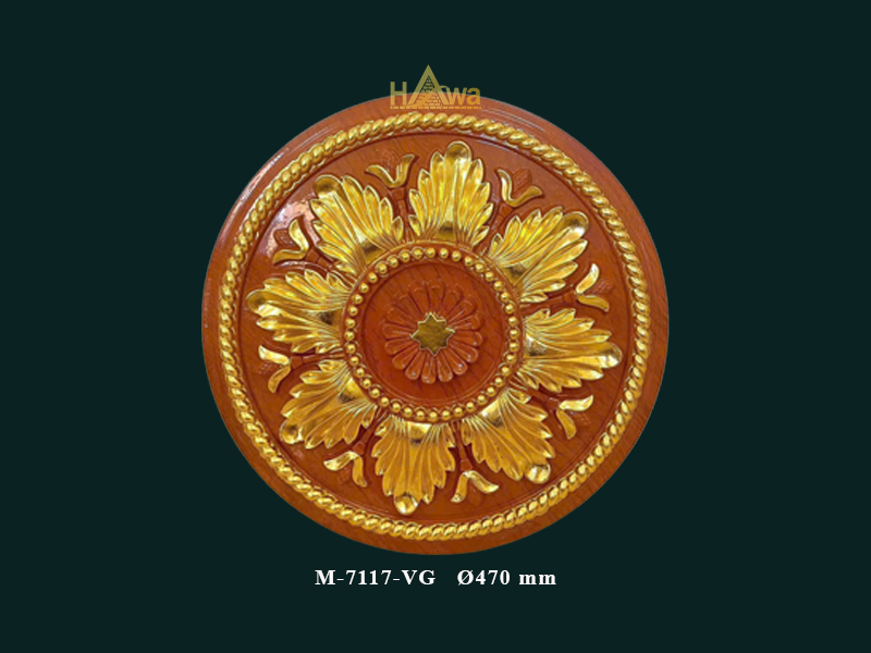 Mâm trần 470 gỗ dát vàng (M-7117-VG)