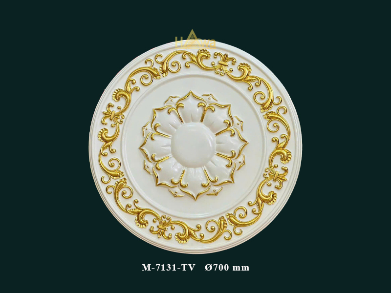 Mâm trần 700 trắng dát vàng (M-7131-TV)