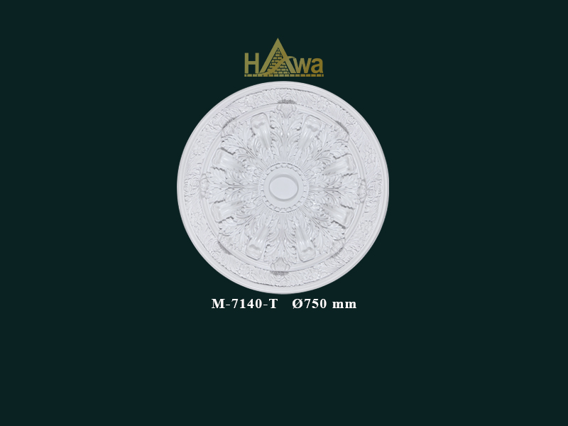 Mâm trần lá 750 trắng (M-7140-T)