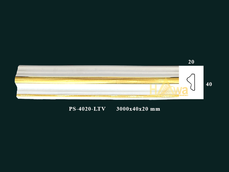 Chỉ lệch 40 màu trắng gờ vàng (PS-4020-LTV)