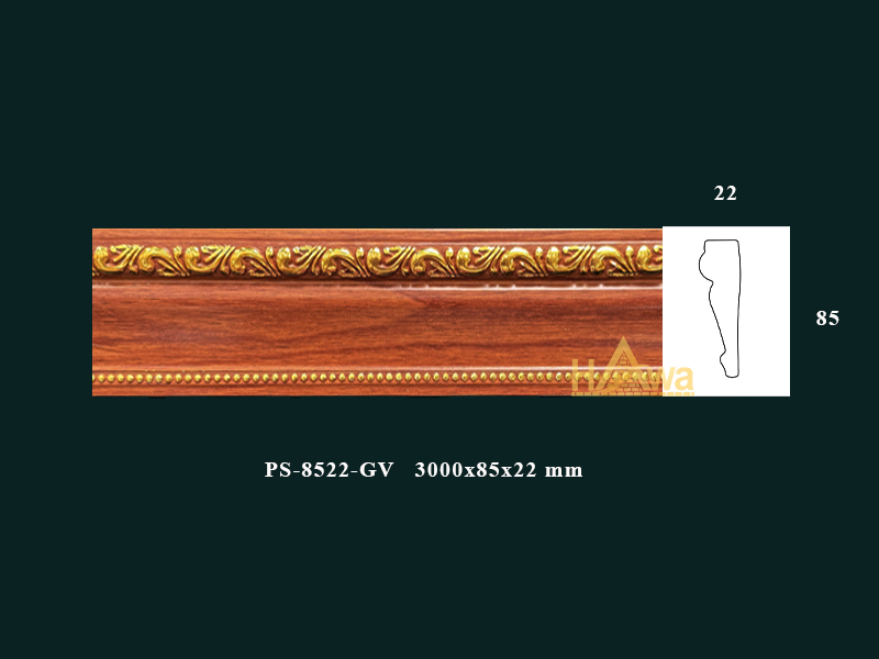  Chỉ nẹp 56 màu gỗ hoa vàng (PS-8522-GV)