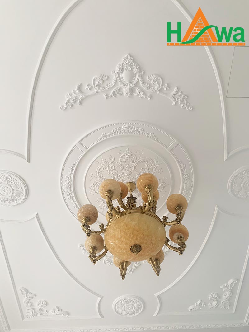 công trình phào chỉ thạch cao trắng tại Từ Sơn Bắc Ninh