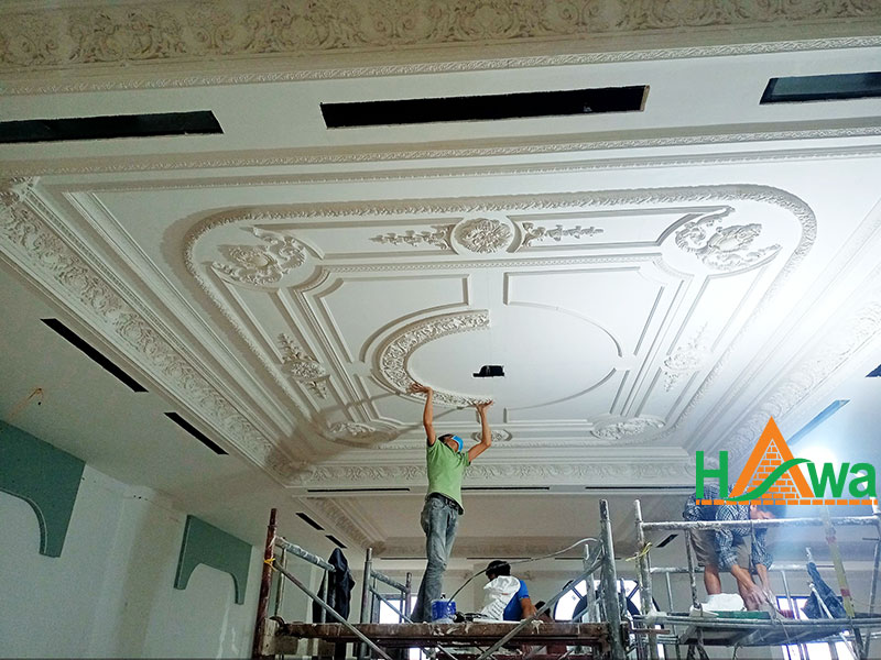 công trình phào chỉ thạch cao Dabaco