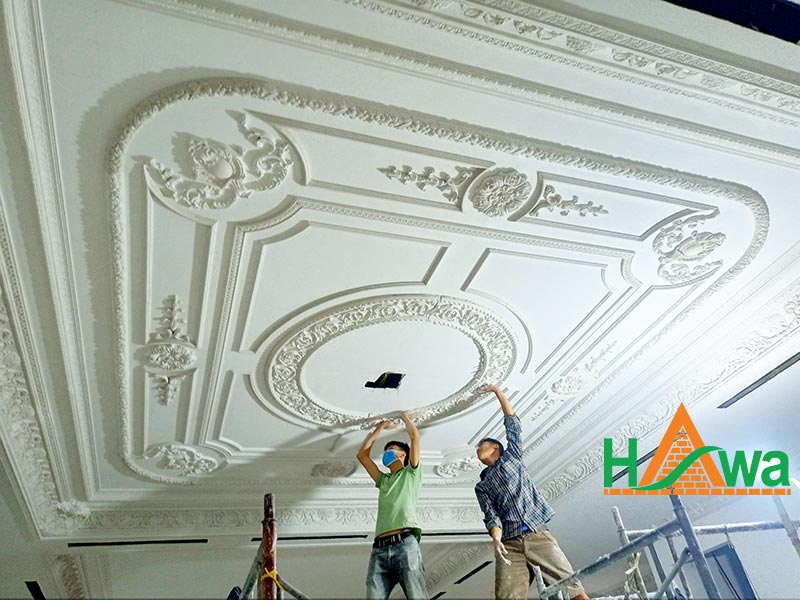 công trình phào chỉ thạch cao Dabaco