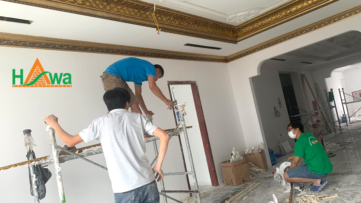 công trình phào chỉ thạch cao Dabaco