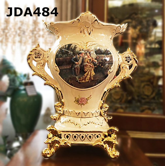 Lục bình sứ cao cấp Châu Âu mạ vàng 24K - JDA 484 JDA484