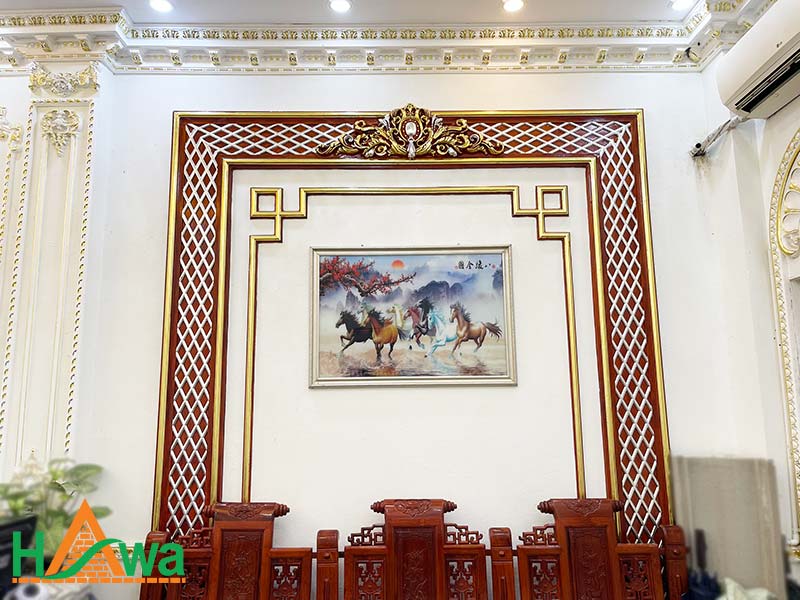 công trình tân cổ điển phào chỉ dát vàng