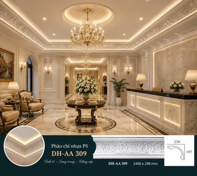 CÁC MẪU PHÀO CHỈ NHỰA PS – MÂM TRẦN NHỰA PU CAO CẤP CÓ MẶT TẠI DỊCH HỒNG HAWA