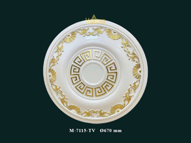 Mâm trần 670 trắng dát vàng (M-7115-TV)