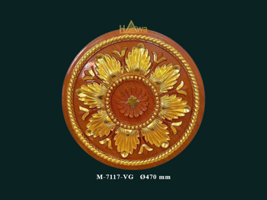 Mâm trần 470 gỗ dát vàng (M-7117-VG)