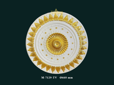 Mâm trần 660 trắng dát vàng (M-7129-TV)