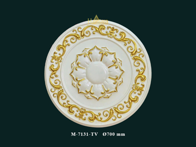 Mâm trần 700 trắng dát vàng (M-7131-TV)