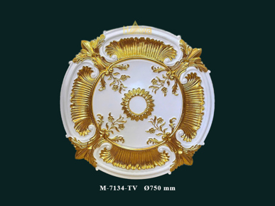 Mâm trần 750 trắng dát vàng  (M-7134-TV)