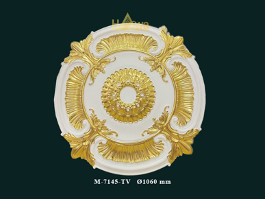 Mâm trần 1060 trắng dát vàng (M-7145-TV)