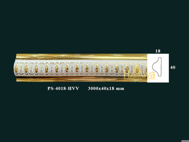 Chỉ 40 trắng  hoa  viền vàng (PS-4018-HVV)