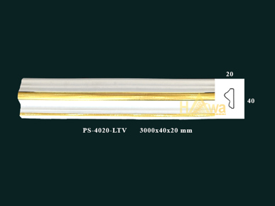 Chỉ lệch 40 màu trắng gờ vàng (PS-4020-LTV)