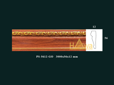 Chỉ nẹp 56  màu gỗ hoa vàng (PS-5612-GV)